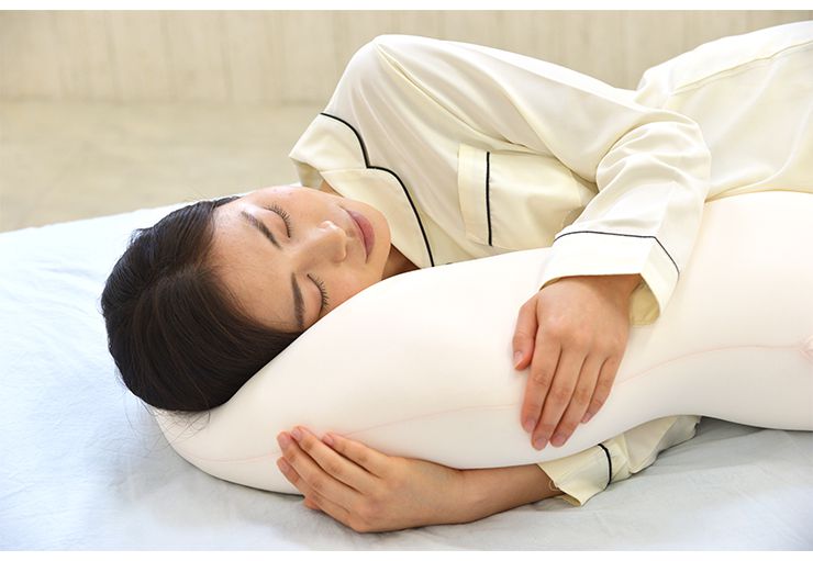 日本製 空間フィットの抱き枕 【約幅65×奥行100cm】 L字 枕難民 フィット感 体圧分散 カバー付き(代引不可)