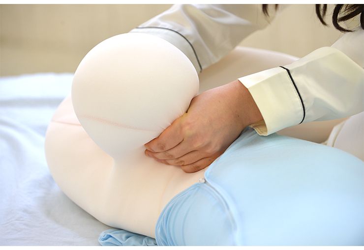 日本製 空間フィットの抱き枕 【約幅65×奥行100cm】 L字 枕難民 フィット感 体圧分散 カバー付き(代引不可)