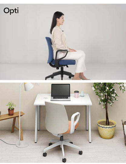 コクヨ オフィスチェア オプティ ロー E1 肘付 C02-W152CU-E10YM11 背:ホワイトブラウン 座:ペールテラコッタ 椅子 リモートワーク 在宅 仕事 勉強 快適 おしゃれ パソコンチェア デスクチェア 会社(代引不可)