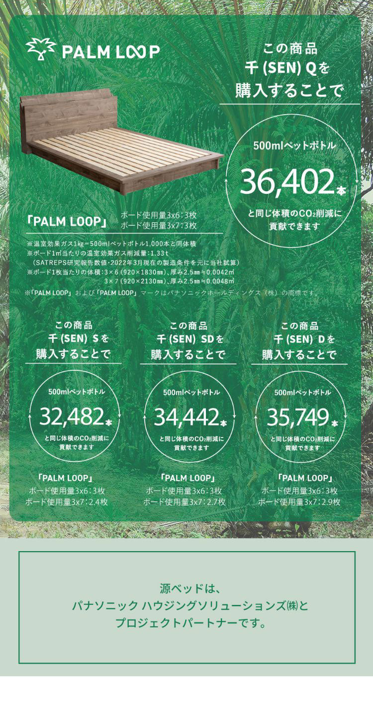 ベッドフレーム ダブル コンセント付きバイカラーデザインローベッド 千 ベットフレーム ベッド 4-001 BR D パームループ ツーバイカラーデザインローベッド コンセント バイカラー(代引不可)