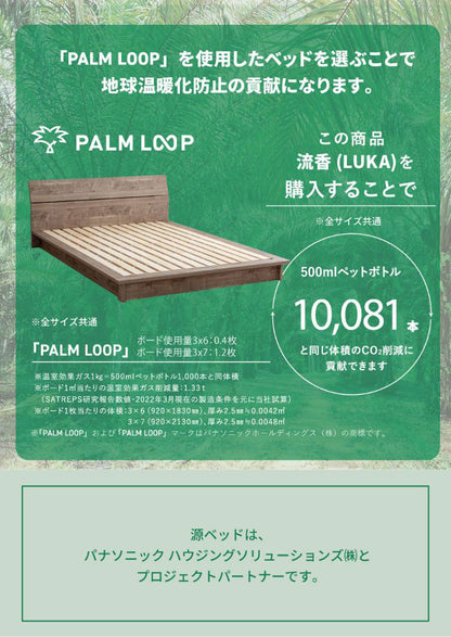 ベッドフレーム ダブル バイカラーデザインローベッド 流香 ベットフレーム ベッド 4-002 BR D 流香 パームループ シンプルデザインローベッド ダブルサイズ Dサイズ バイカラー(代引不可)