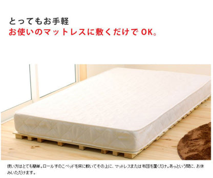 すのこマット ダブル ロールすのこ すのこベッド コンパクト すのこ マット ベッド スノコベッド 湿気 カビ 除湿 対策 スノコマット 寝具 インテリア 家具 ロールスノコ D ダブルサイズ Dサイズ(代引不可)