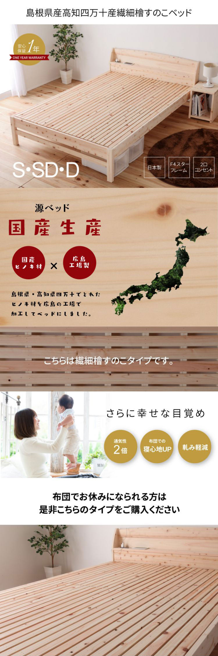 源ベッド TCB223繊細すのこ SD 夜香スタンダード660 セミダブル マットレス付き マットレスセット マットレス付きベッドフレーム マットレス付きベッド ベッド 寝具 インテリア 家具(代引不可)