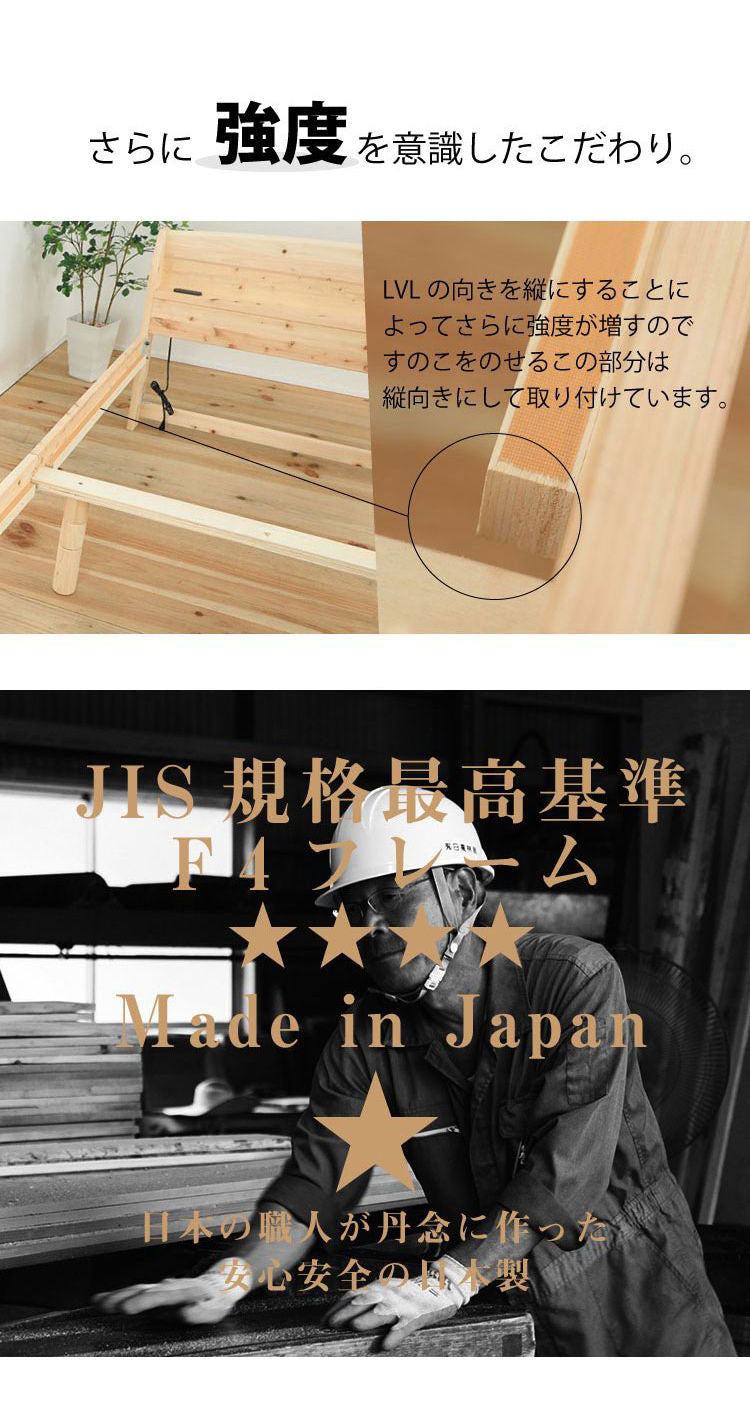 ベッドフレーム セミダブル 高さが選べるすのこベッド い草床板 ベットフレーム ベッド ベット 寝具 インテリア 家具 TCB534 SD い草床板 セミダブルサイズ SDサイズ(代引不可)