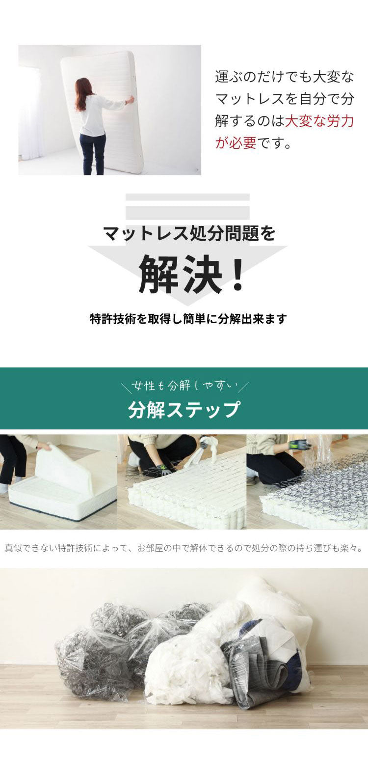 マットレス シングル 国産ポケットコイルマットレス 夜香スタンダード3 敷布団 敷き布団 マット 寝具 インテリア 家具 日圧縮P660 夜香スタンダード3 国産マット S シングルサイズ Sサイズ(代引不可)