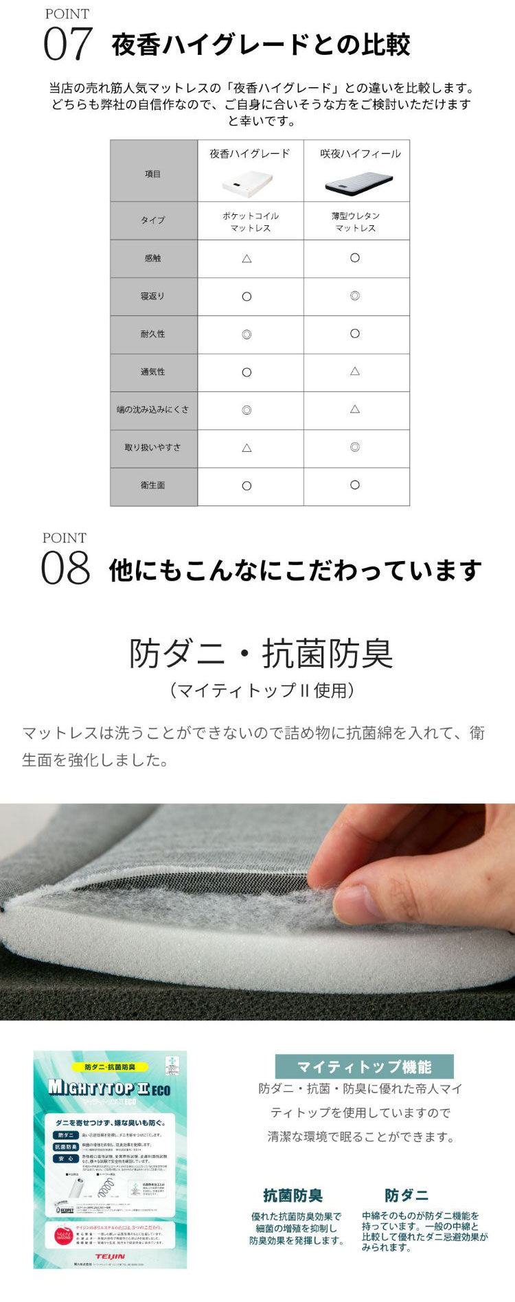 マットレス セミダブル 国産ウレタンマットレス 咲夜ハイフィール 敷布団 敷き布団 マット 寝具 インテリア 家具 日圧縮700 咲夜ハイフィール(ウレタンマット)SD セミダブルサイズ SDサイズ(代引不可)