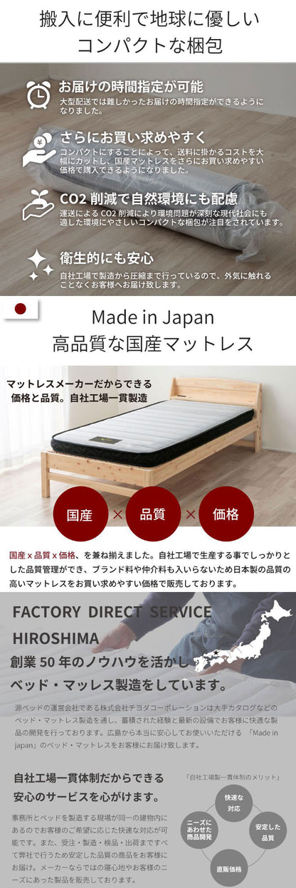 マットレス セミダブル 国産ウレタンマットレス 咲夜ハイフィール 敷布団 敷き布団 マット 寝具 インテリア 家具 日圧縮700 咲夜ハイフィール(ウレタンマット)SD セミダブルサイズ SDサイズ(代引不可)