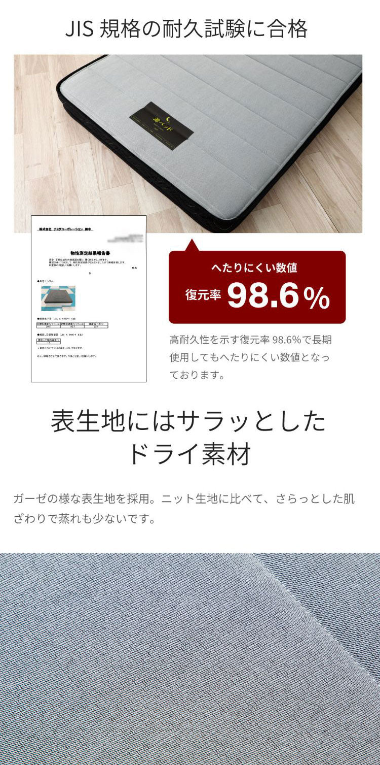 マットレス ダブル 国産ウレタンマットレス 咲夜ハイフィール 敷布団 敷き布団 マット 寝具 インテリア 家具 日圧縮700 咲夜ハイフィール(ウレタンマット)D ダブルサイズ Dサイズ(代引不可)