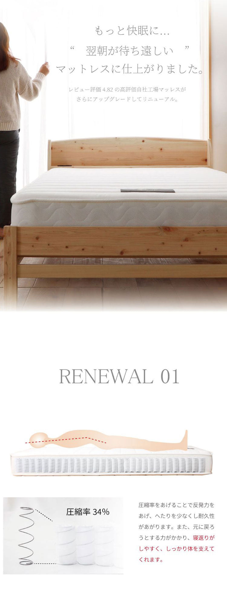 マットレス ダブル 国産ポケットコイルマットレス 夜香ハイグレード2 敷布団 敷き布団 マット 寝具 夜香ハイグレード 日本製 ポケットコイル(代引不可)