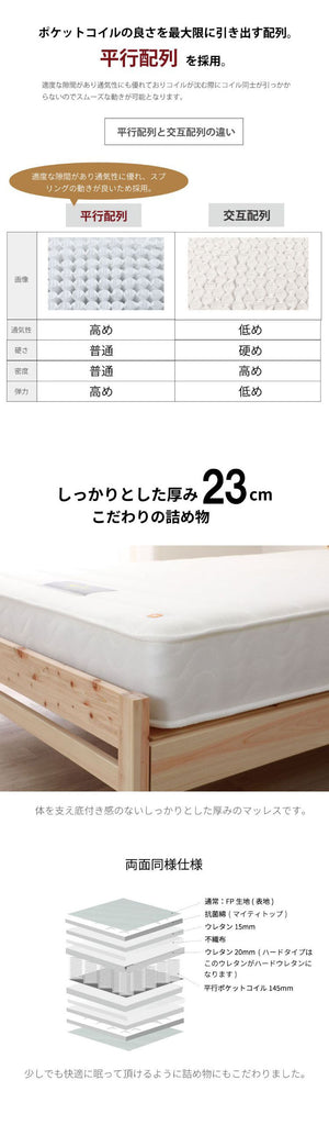 源ベッド VQ1126 D 夜香ハイグレードWH ソフト レギュラー ハード ダブル マットレス付き マットレスセット マットレス付きベッドフレーム マットレス付きベッド ベッド 寝具 インテリア 家具(代引不可)