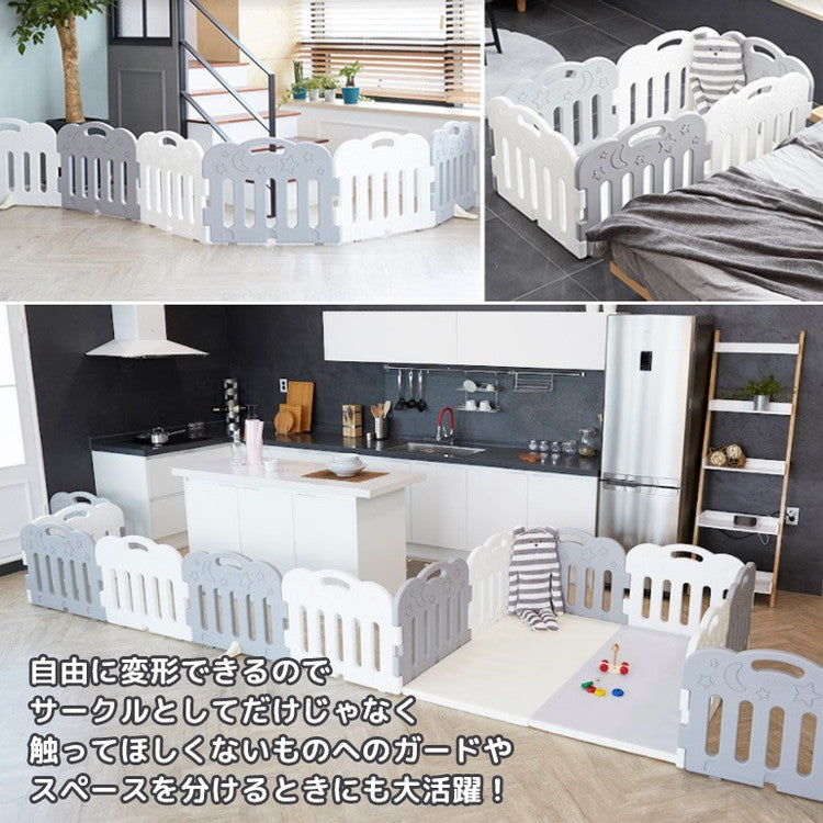 【固定ホルダー付き】 caraz カラズ ベビーサークル 2枚 追加用 FANCY ベビーゲート 柵 パネル 仕切り ケージ ベビー 赤ちゃん キッズ 出産祝い プレゼント(代引不可)