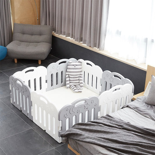 【固定ホルダー付き】 caraz カラズ ベビーサークル 8枚セット ドア付き FANCY ベビーゲート 柵 パネル 仕切り ケージ ベビー 赤ちゃん キッズ 出産祝い プレゼント(代引不可)