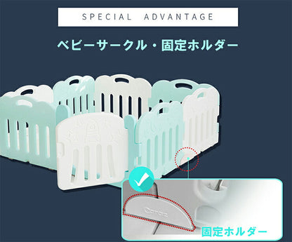 ベビーサークル caraz カラズ 固定ホルダー 角型 4個 セット スタンドオプション 追加用 ホルダー 滑り止め 連結 固定 柵 仕切り ベビー キッズ 赤ちゃん 北欧 おしゃれ (代引不可)