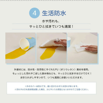 抗菌 プレイマット 4段 140×200cm 厚さ4cm 防炎 ノンホルム 防音 防水 ベビーマット フロアマット ジョイントマット(代引不可)