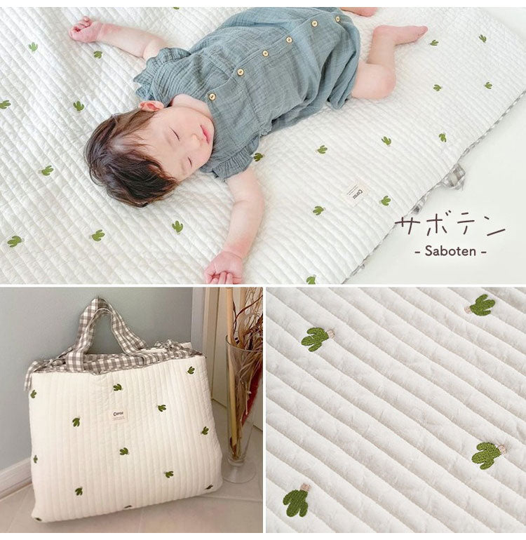 ナップマット お昼寝マット イブル イブルマット お昼寝布団 赤ちゃん 持ち運び 洗える 折りたたみ ベビー マット 刺繍 プレイマット キルティング 出産祝い 韓国 caraz カラズ(代引不可)