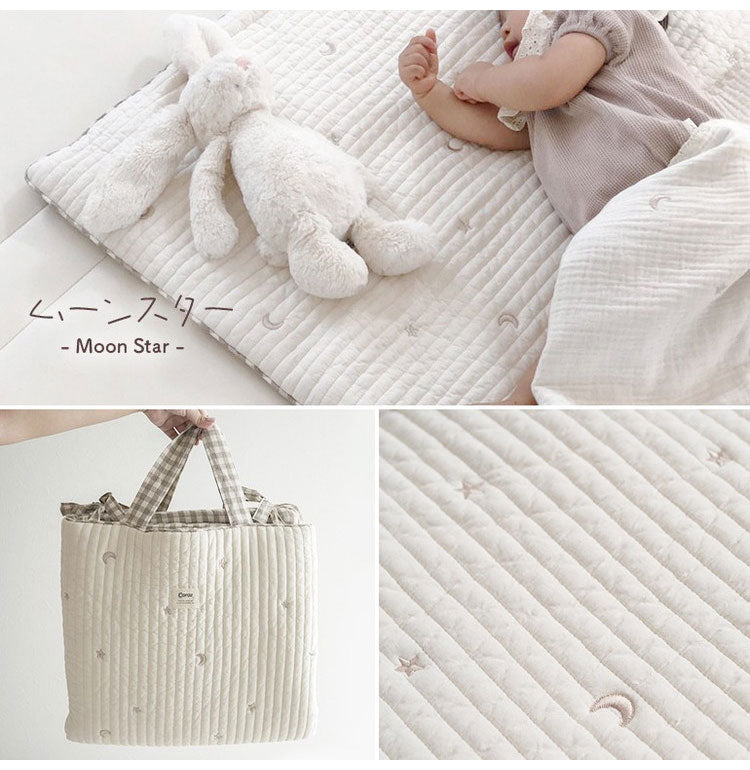 ナップマット お昼寝マット イブル イブルマット お昼寝布団 赤ちゃん 持ち運び 洗える 折りたたみ ベビー マット 刺繍 プレイマット キルティング 出産祝い 韓国 caraz カラズ(代引不可)