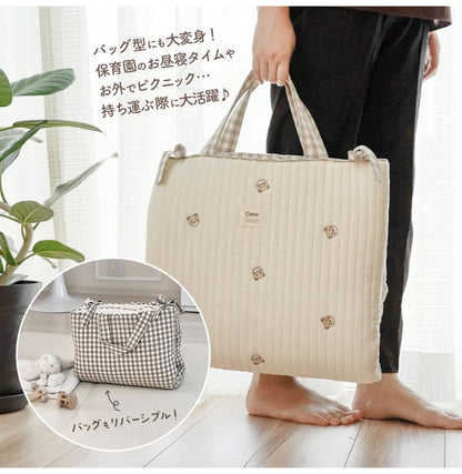 ナップマット お昼寝マット イブル イブルマット お昼寝布団 赤ちゃん 持ち運び 洗える 折りたたみ ベビー マット 刺繍 プレイマット キルティング 出産祝い 韓国 caraz カラズ(代引不可)