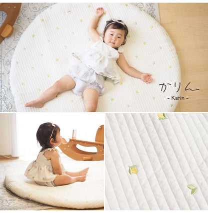 サニーマット イブル イブルマット ラウンドマット 円形 お昼寝マット 刺繍 ベビー マット キルティング プレイマット 赤ちゃん 保育園 幼稚園 リバーシブル 洗える 大判 出産祝い 韓国 caraz カラズ(代引不可)