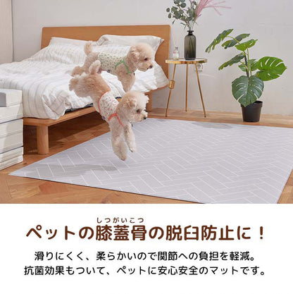 2枚セット 抗菌 ペットマット 140×170×0.5cm 床暖房対応 ノンホルム 防炎 犬 猫 防水 マーブル 大理石調 フローリング ペット マット 滑り止め 大判 pvcマット プレイマット(代引不可)