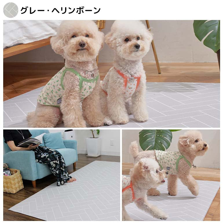 2枚セット 抗菌 ペットマット 140×170×0.5cm 床暖房対応 ノンホルム 防炎 犬 猫 防水 マーブル 大理石調 フローリング ペット マット 滑り止め 大判 pvcマット プレイマット(代引不可)