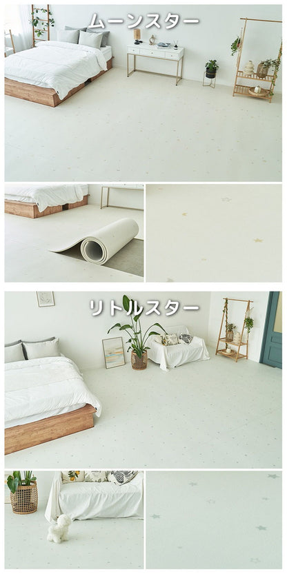 ロールマット 抗菌 防炎 ノンホルム プレイマット 大理石調 マーブル 110×300×1.5cm 韓国インテリア フロアマット 床暖房対応 PVC 厚手 防水 出産祝い 赤ちゃん マット 防音 お昼寝 caraz カラズ(代引不可)