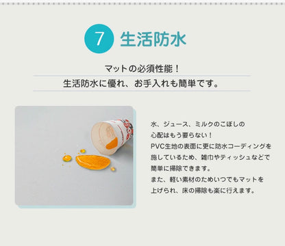 プレイマット ロールマット pvc 140×500×1.4cm ノンホルム 防炎 フロアマット 床暖房 床暖房対応 フリーカット ベビーサークル(代引不可)