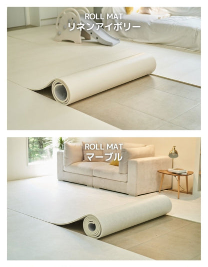 プレイマット ロールマット pvc 140×500×1.4cm ノンホルム 防炎 フロアマット 床暖房 床暖房対応 フリーカット ベビーサークル(代引不可)