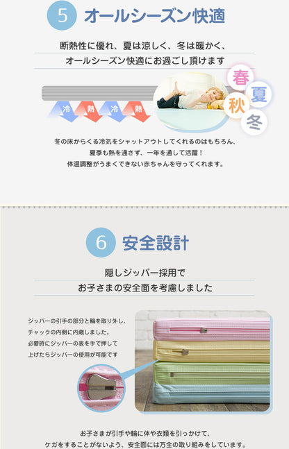 ノンホルム 防炎 プレイマット 120×160×4cm 4段 フロアマット ベビーマット 大判 床暖房対応 折りたたみ すべり止め Caraz(代引不可)