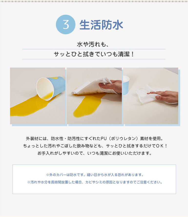 ノンホルム 防炎 プレイマット 120×160×4cm 4段 フロアマット ベビーマット 大判 床暖房対応 折りたたみ すべり止め Caraz(代引不可)