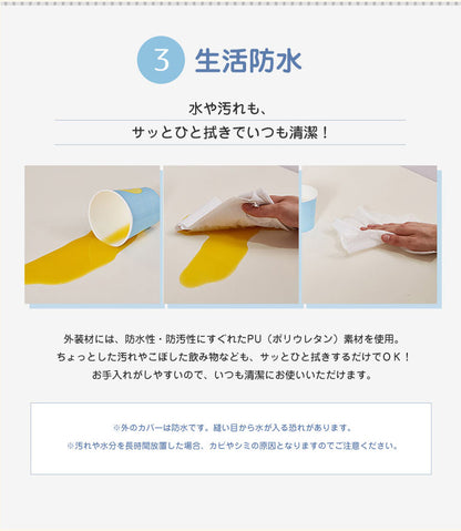 ノンホルム 防炎 プレイマット 120×160×4cm 4段 フロアマット ベビーマット 大判 床暖房対応 折りたたみ すべり止め Caraz(代引不可)