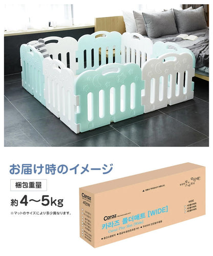 プレイマット ベビーサークル用 140×140×4cm 2段 ノンホルム 防炎 防音 厚手 折りたたみ 防水 すべり止め キッズ caraz 洗える(代引不可)