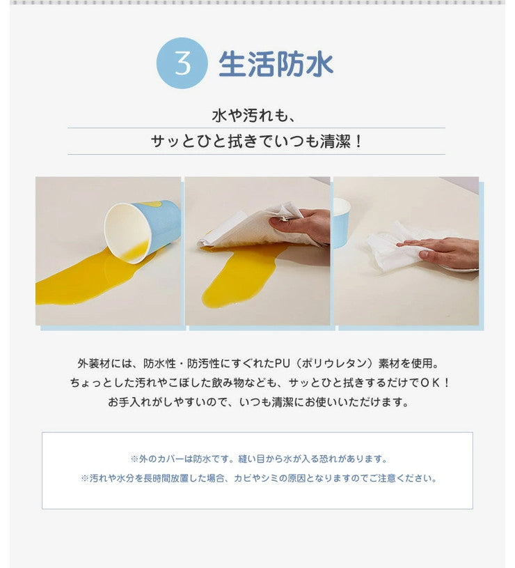 プレイマット ベビーサークル用 140×140×4cm 2段 ノンホルム 防炎 防音 厚手 折りたたみ 防水 すべり止め キッズ caraz 洗える(代引不可)