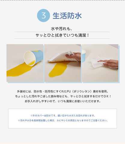 ノンホルム 防炎 プレイマット 140×200×4cm 4段 フロアマット ベビーマット リバーシブル 大判 床暖房対応 折りたたみ すべり止め Caraz(代引不可)