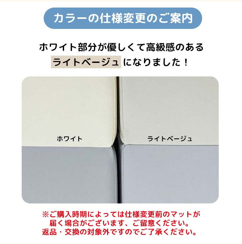 ノンホルム 防炎 プレイマット 140×200×4cm 4段 フロアマット ベビーマット リバーシブル 大判 床暖房対応 折りたたみ すべり止め Caraz(代引不可)