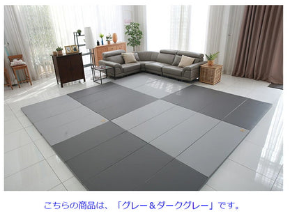 ノンホルム 防炎 プレイマット 140×200×4cm 4段 フロアマット ベビーマット リバーシブル 大判 床暖房対応 折りたたみ すべり止め Caraz(代引不可)