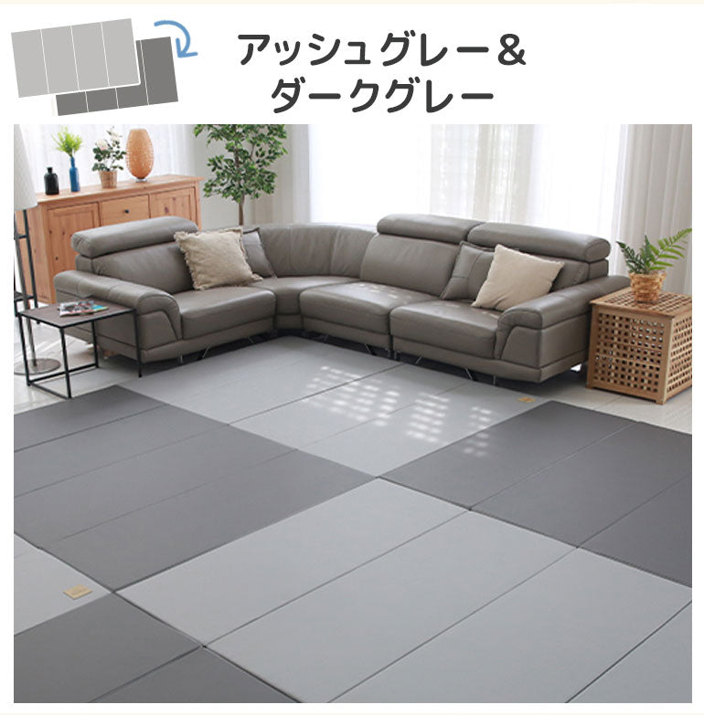 ノンホルム 防炎 プレイマット 140×200×4cm 4段 フロアマット ベビーマット リバーシブル 大判 床暖房対応 折りたたみ すべり止め Caraz(代引不可)