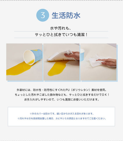 ノンホルム 防炎 プレイマット 140×200×4cm 4段 フロアマット ベビーマット 大判 床暖房対応 折りたたみ すべり止め Caraz(代引不可)