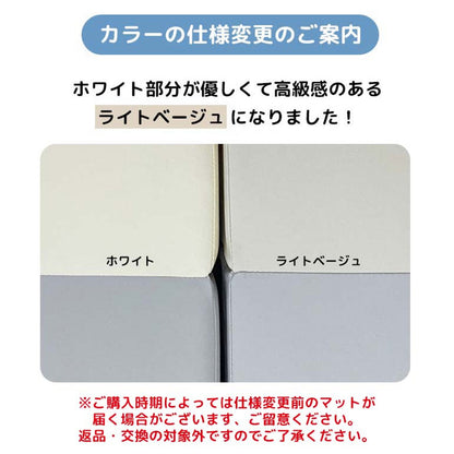 ノンホルム 防炎 プレイマット 140×200×4cm 4段 フロアマット ベビーマット 大判 床暖房対応 折りたたみ すべり止め Caraz(代引不可)