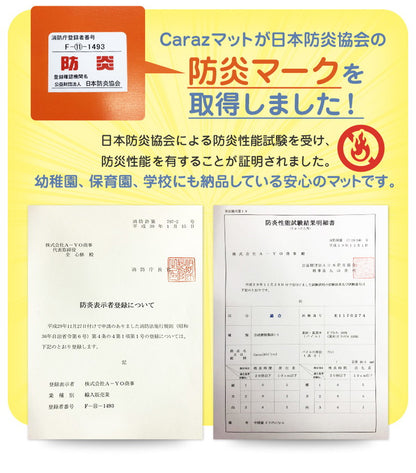 プレイマット ベビーサークル用 140×213×4cm 3段 ノンホルム 防炎 防音 厚手 折りたたみ 防水 すべり止め キッズ caraz 洗える(代引不可)