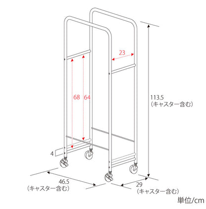 日本製 カバー付き薄型タイヤラック2個組 (幅23・外径68cmまで対応) 軽自動車用 冬タイヤ 保管 キャスター付き 頑丈 丈夫 スリム コンパクト すき間 隙間 タイヤ収納 ブラック 黒(代引不可)