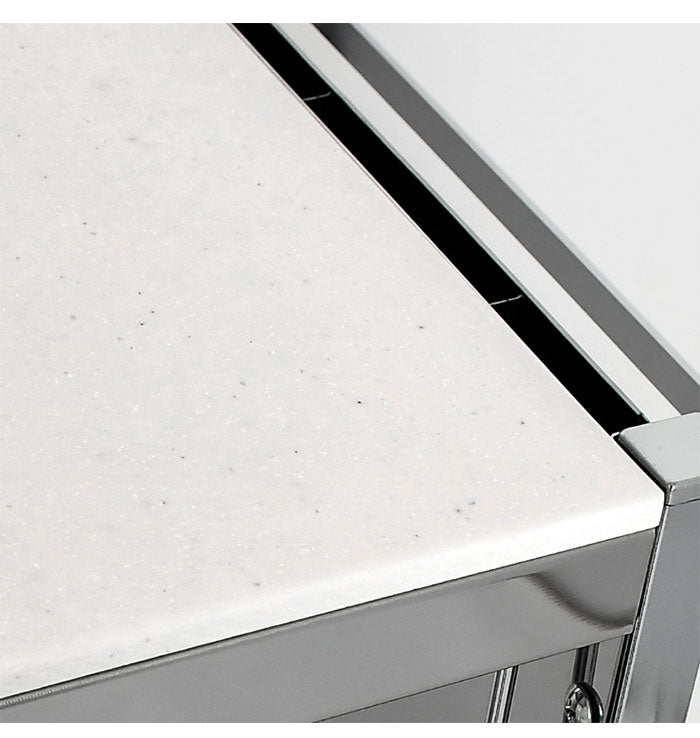 日本製 包丁スタンド付き キッチン作業台 幅68cm 人工大理石天板 キッチン作業台 キッチンワゴン ステンレス キャスター付き キッチンラック 棚 キッチン収納 取っ手(代引不可)