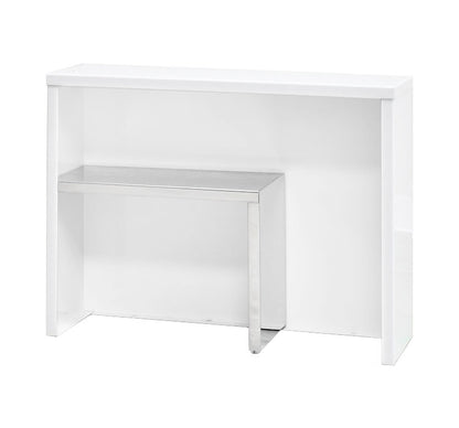 日本製 燕三条 手元が隠せるカウンター上収納 幅45 ステンレス棚 調味料ラック スパイスラック カウンター上 収納 対面キッチン キッチンラック キッチン収納 白 ホワイト(代引不可)