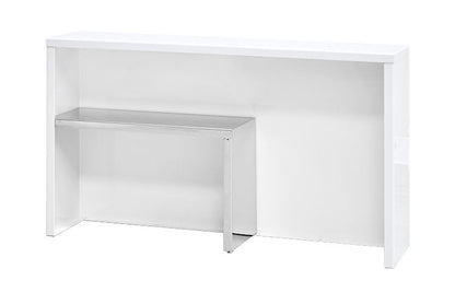 日本製 燕三条 手元が隠せるカウンター上収納 幅60 ステンレス棚 調味料ラック スパイスラック カウンター上 収納 対面キッチン キッチンラック キッチン収納 白 ホワイト(代引不可)