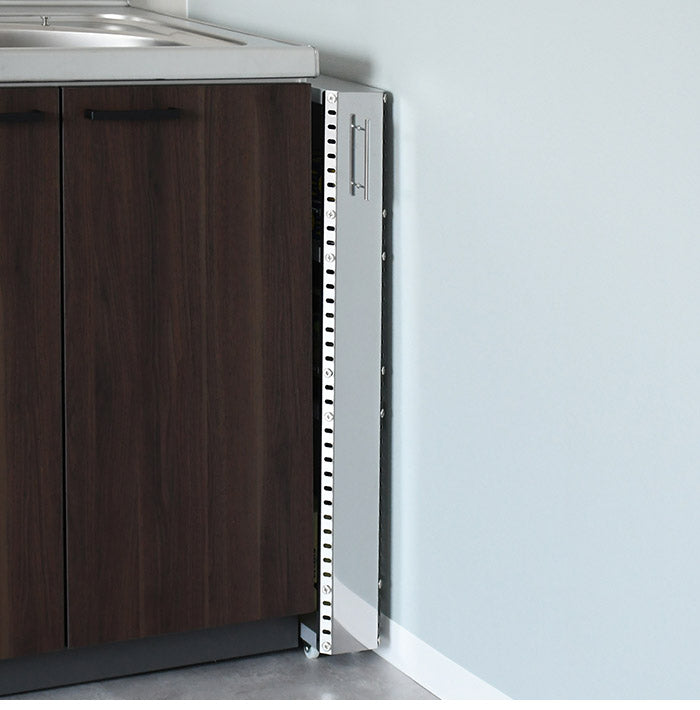 日本製 燕三条 ステンレスすき間収納 幅10cm ロータイプ 高さ81cm 棚板調節 隙間収納 すき間収納 キッチン収納 キッチンワゴン スリム(代引不可)