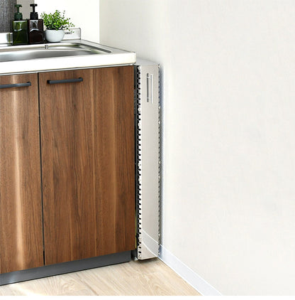 日本製 燕三条 ステンレスすき間収納 幅10cm ロータイプ 高さ81cm 棚板調節 隙間収納 すき間収納 キッチン収納 キッチンワゴン スリム(代引不可)