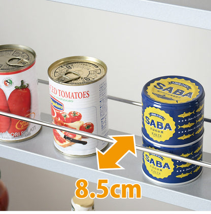 日本製 燕三条 ステンレスすき間収納 幅10cm ロータイプ 高さ81cm 棚板調節 隙間収納 すき間収納 キッチン収納 キッチンワゴン スリム(代引不可)