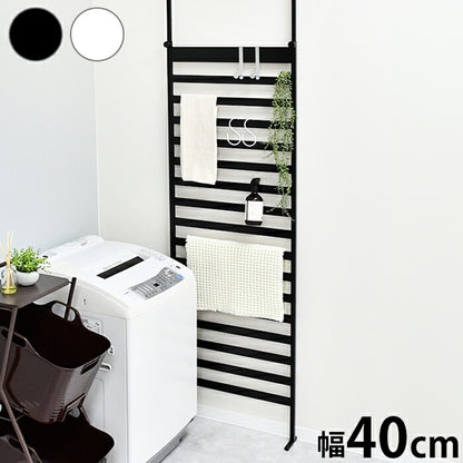 日本製 燕三条 簡単・頑丈つっぱりラダーラック 幅40cm 壁面収納 ディスプレイハンガー 突っ張りラック つっぱりラック 突っ張り棚 つっぱり棚 間仕切り コートハンガー ハンガーラック(代引不可)