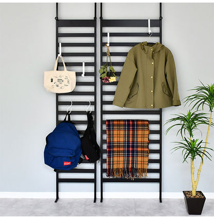 日本製 燕三条 簡単・頑丈つっぱりラダーラック 幅40cm 壁面収納 ディスプレイハンガー 突っ張りラック つっぱりラック 突っ張り棚 つっぱり棚 間仕切り コートハンガー ハンガーラック(代引不可)