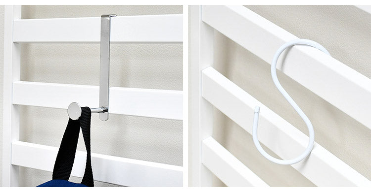 日本製 燕三条 簡単・頑丈つっぱりラダーラック 幅40cm 壁面収納 ディスプレイハンガー 突っ張りラック つっぱりラック 突っ張り棚 つっぱり棚 間仕切り コートハンガー ハンガーラック(代引不可)