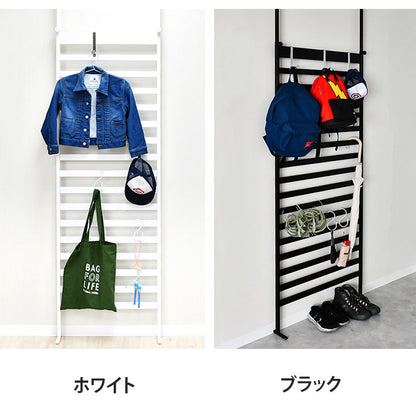 日本製 燕三条 簡単・頑丈つっぱりラダーラック 幅75cm 壁面収納 ディスプレイハンガー 突っ張りラック つっぱりラック 突っ張り棚 つっぱり棚 間仕切り コートハンガー ハンガーラック(代引不可)